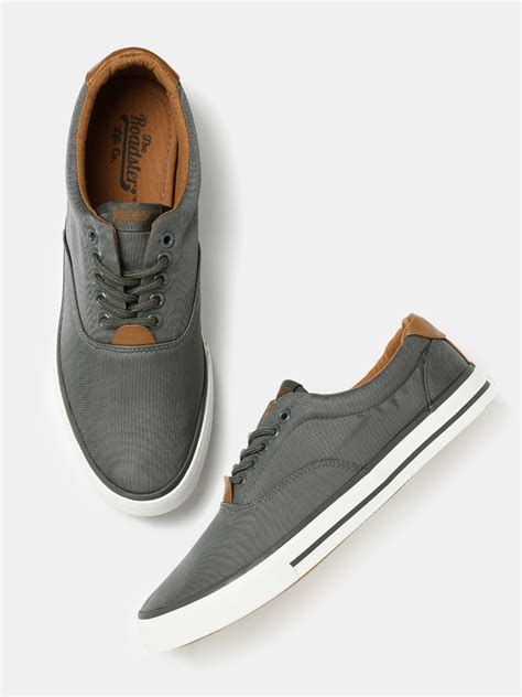 Buy Roadster Men Grey Solid Regular Sneakers Casual Shoes For Men 1464808 Myntra