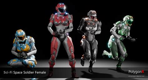 Sci Fi Space Soldier Female in Characters - UE Marketplace