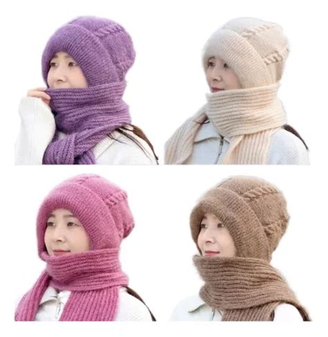 Gorros Cachecol De Inverno Femininos Chapéu Touca MercadoLivre