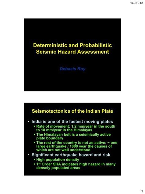 Seismic Hazard Analysis (DR)