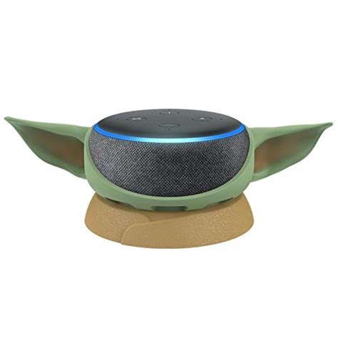 Echo Dot 3rd Gen Charcoal With Mandalorian The Child Stand