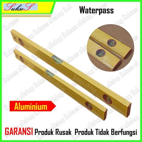 Waterpass Aluminium Penggaris 18 Inch 45 Cm Water Pass Aluminium Panjang 24 Inch 60 Cm