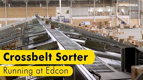 Interroll Crossbelt Sorter Running At Edcon YouTube