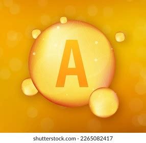 Vitamin Gold Shining Icon Ascorbic Acid Stock Vector Royalty Free