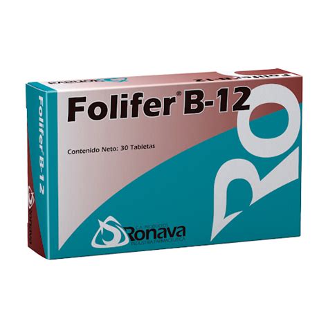 Folifer B 12 Hierro Ácido Fólico Fumarato Ferroso Vitamina B12