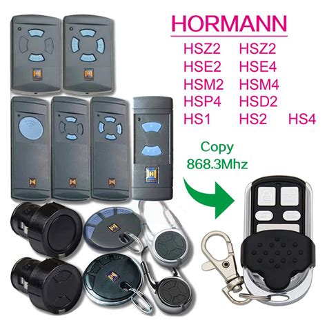 Hormann 868mhz Remote Conttrol Gate Garage Door Hsz2 Hsz4 Hse2 Hse4