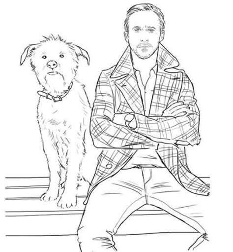 The Ryan Gosling Coloring Book 8 Pics