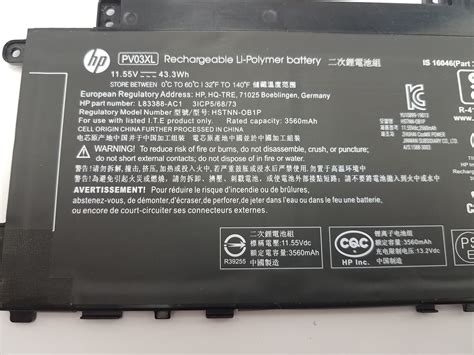 Genuine Hp Pv Xl Pp Xl Battery For Hp Pavilion X Bb Dv Dw