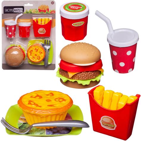 Игровой набор Abtoys Гастромаркет Набор продуктов (бутерброд, картошка ...