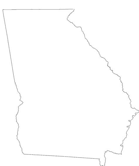 Georgia State Outline Map Free Download