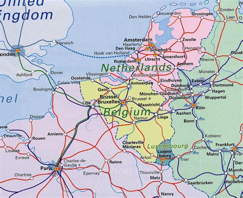 Map Of Belgium And Netherlands - China Map Tourist Destinations