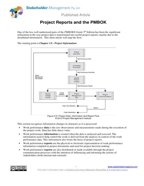 Project Reports And The Pmbok