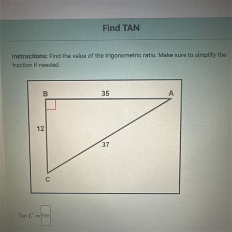 Instructions Find The Value Of The Trigonometric Ratio Make Sure To