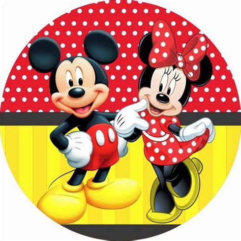 Painel Redondo Minnie E Mickey Elo7 Produtos Especiais Mickey Mouse