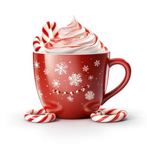 Premium AI Image Painting Of A Cup Of Hot Chocolate With Whipped Cream And Cinnamon Sticks