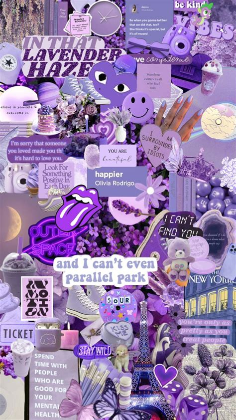 purple collage #purplecollage #purplewallpaper | Purple aesthetic ...