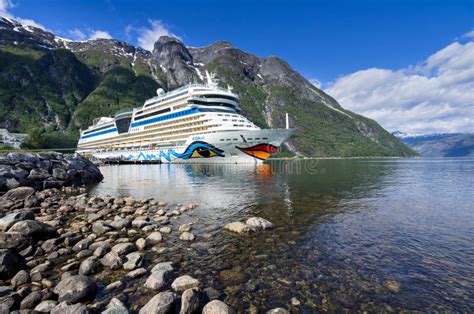 Aidasol Al Terminale Norvegia Di Crociera Di Eidfjord Fotografia