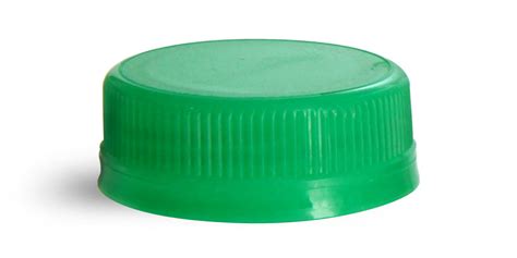 Sks Bottle Packaging Mm Green Plastic Caps Green Ribbed