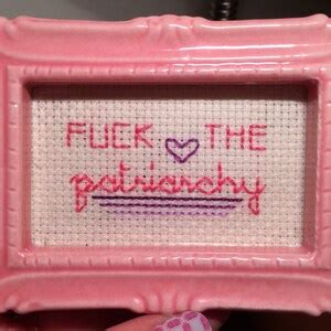 Fuck The Patriarchy Cross Stitch Pattern Etsy