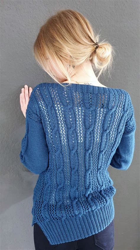 Strickanleitung Pullover Loch Und Zopf Romina