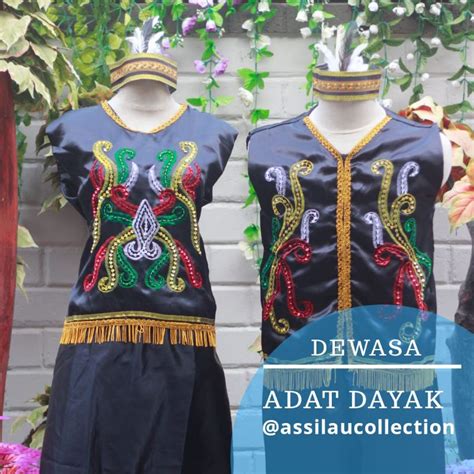 Jual Baju Adat Tradisional Kaltim Dayak Baju Pengantin Adat Dayak