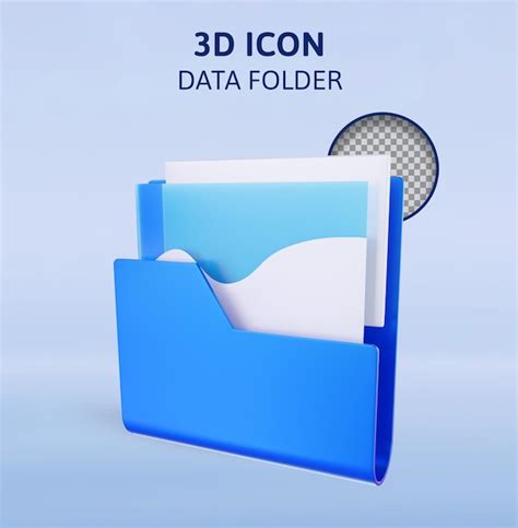 Premium Psd Data Folder D Rendering Illustration