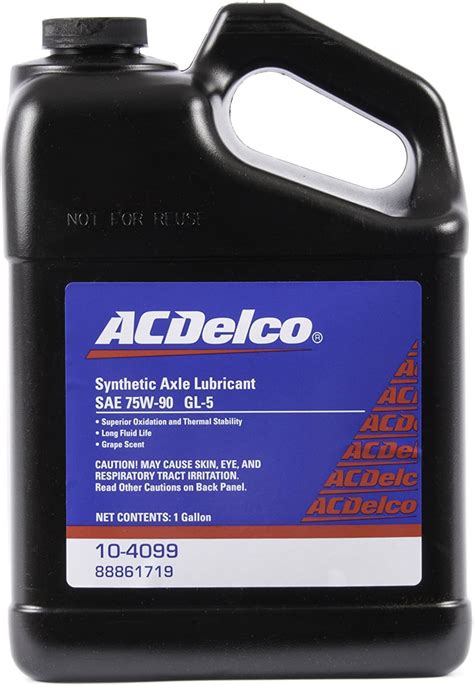 Acdelco 10 4099 75w 90 Gear Oil 1 Gal Amazonca Automotive