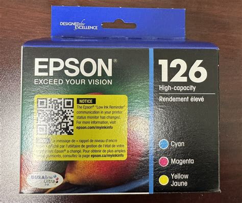 Genuine Epson 126 High Capacity Ink Cartridge Cyanmagentayellow Exp 0924 801593163390 Ebay