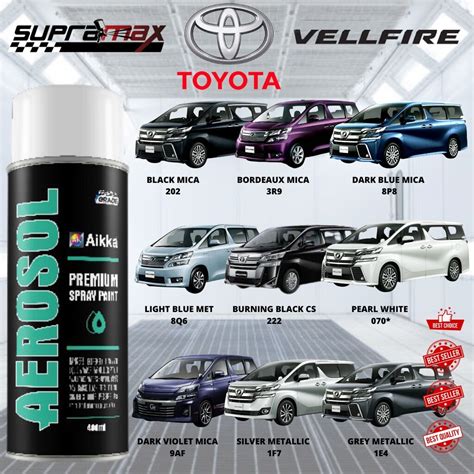 Toyota Vellfire Supramax Aikka Touch Up Paint Aerosol Spray 2K Paint