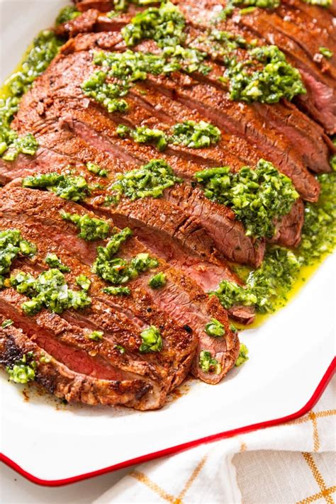 Grilled Flank Steak With Garlic Scape Chimichurri Wyse Guide