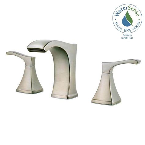 Pfister Venturi 8 In Widespread 2 Handle Bathroom Faucet In Brushed Nickel Lf 049 Vnkk The