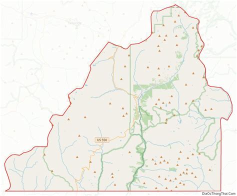 Map of San Juan County, Colorado