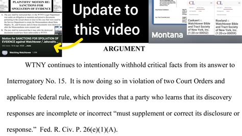 Montana Motion For Further Sanctions Against Watchtower Jehovah S