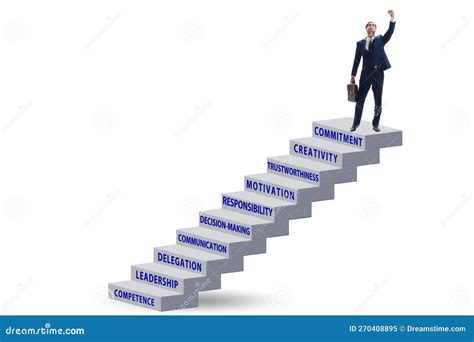 Career Ladder Concept With Key Skills Stock Image Image Of Male