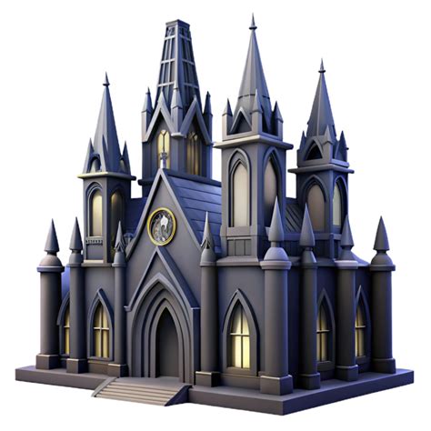 Gothic Castle 3d Model 56766019 Png