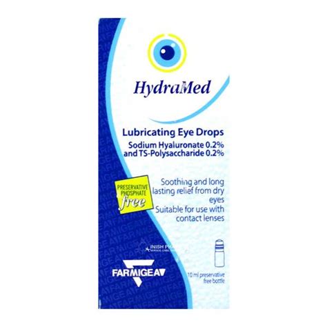 Hydramed Lubricating Eye Drops 10ml Inish Pharmacy Ireland