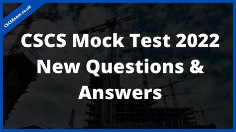 Cscs Mock Test Full Cscs Test Questions And Answers Youtube