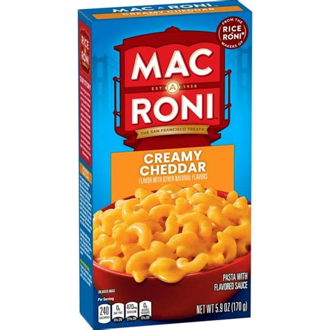 Quaker Mac A Roni With Creamy Cheddar 5 9 Oz Box Single Pack