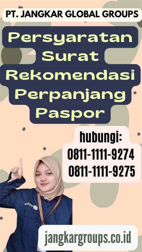 Surat Rekomendasi Perpanjang Paspor Jangkar Global Groups