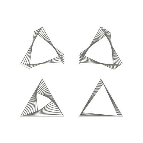 Premium Vector | Abstract triangle with line art style