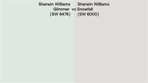 Sherwin Williams Glimmer Vs Snowfall Side By Side Comparison