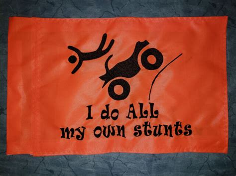 Custom STUNT ATV Safety Flag For ATV UTV Dirtbike JEEP Dune Whip Pole