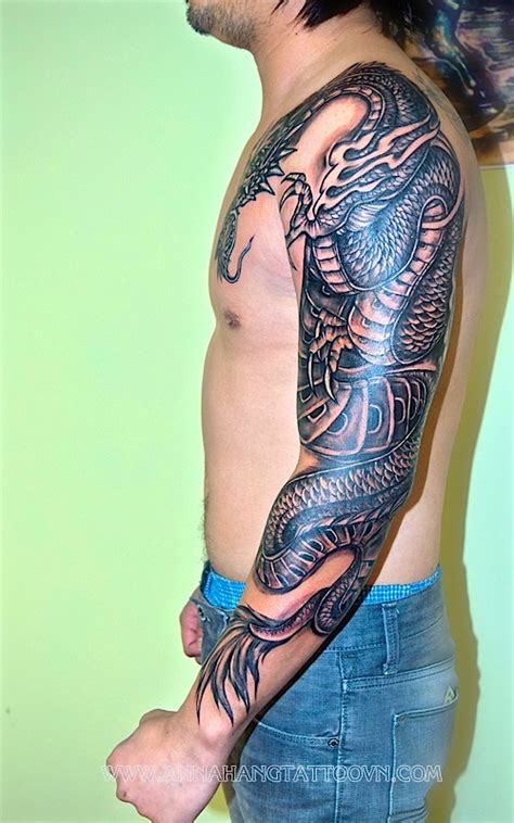 Dragon Sleeve Tattoo Designs, Ideas and Meaning - Tattoos For You