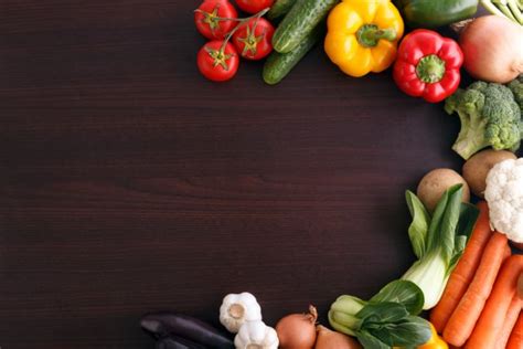 Vegetables On Wood Background Stock Image Everypixel