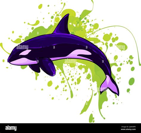 Killer Whale Spirit Orca Jumping Vector Illustration Stock Vector Image