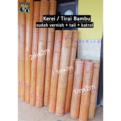 Jual Kerei Kerey Kre Tirai Bambu Anyaman Lapit Kloso Gedeg Bambu