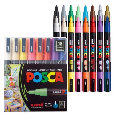 Uni POSCA PC 3M Water Based Paint Markers Fine Tip 0 9 1 3mm