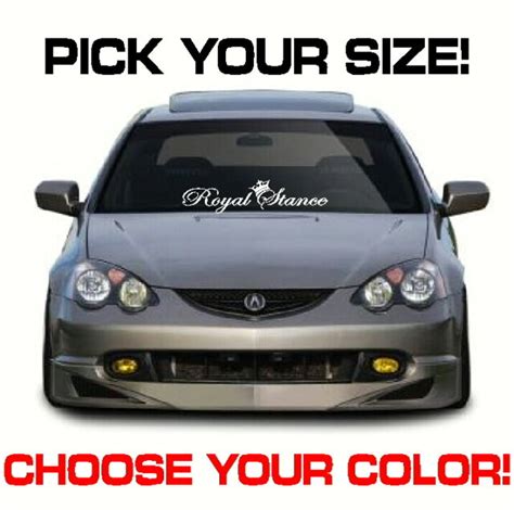 Royal Stance Crown Windshield Banner Sticker Decal Jdm