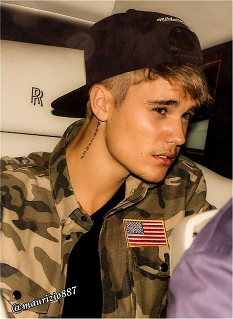 Justin Bieber Flexing Abs