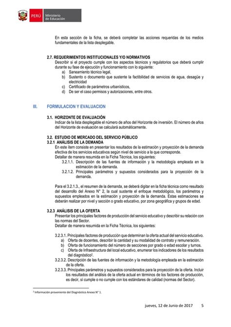 Instructivo Ficha Tecnica Estandar PDF